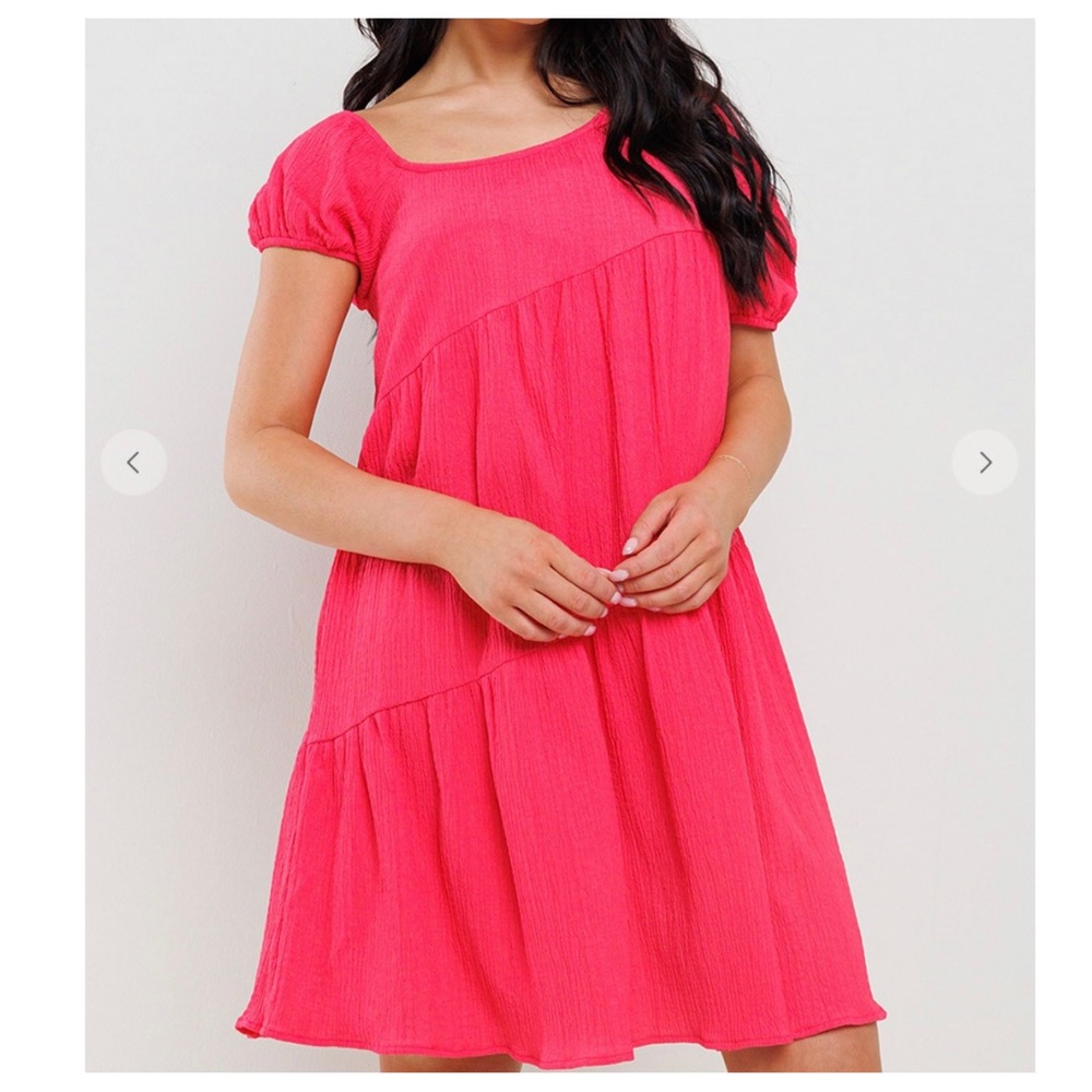 15 Boho One Shoulder Balloon Sleeve Tiered Dress